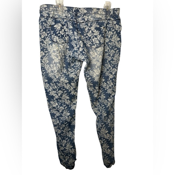 Bossini Floral Print Faded Blue Denim Jeans 34 - Picture 2 of 8